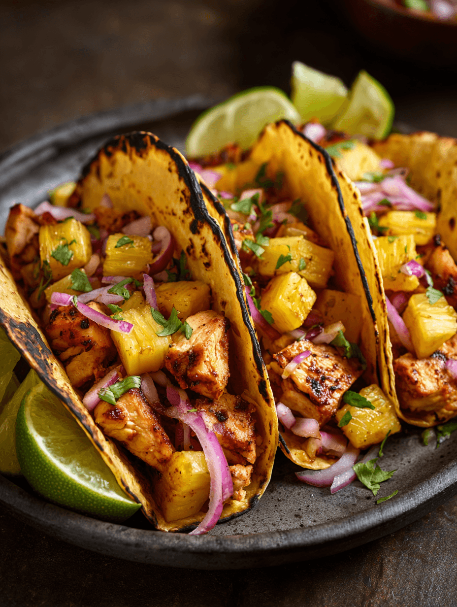 Pineapple Chicken Tacos