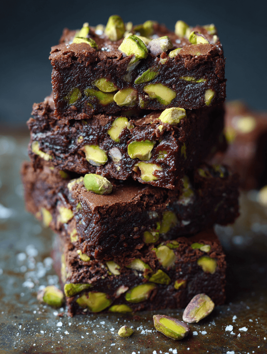 Pistachio Chocolate Brownies