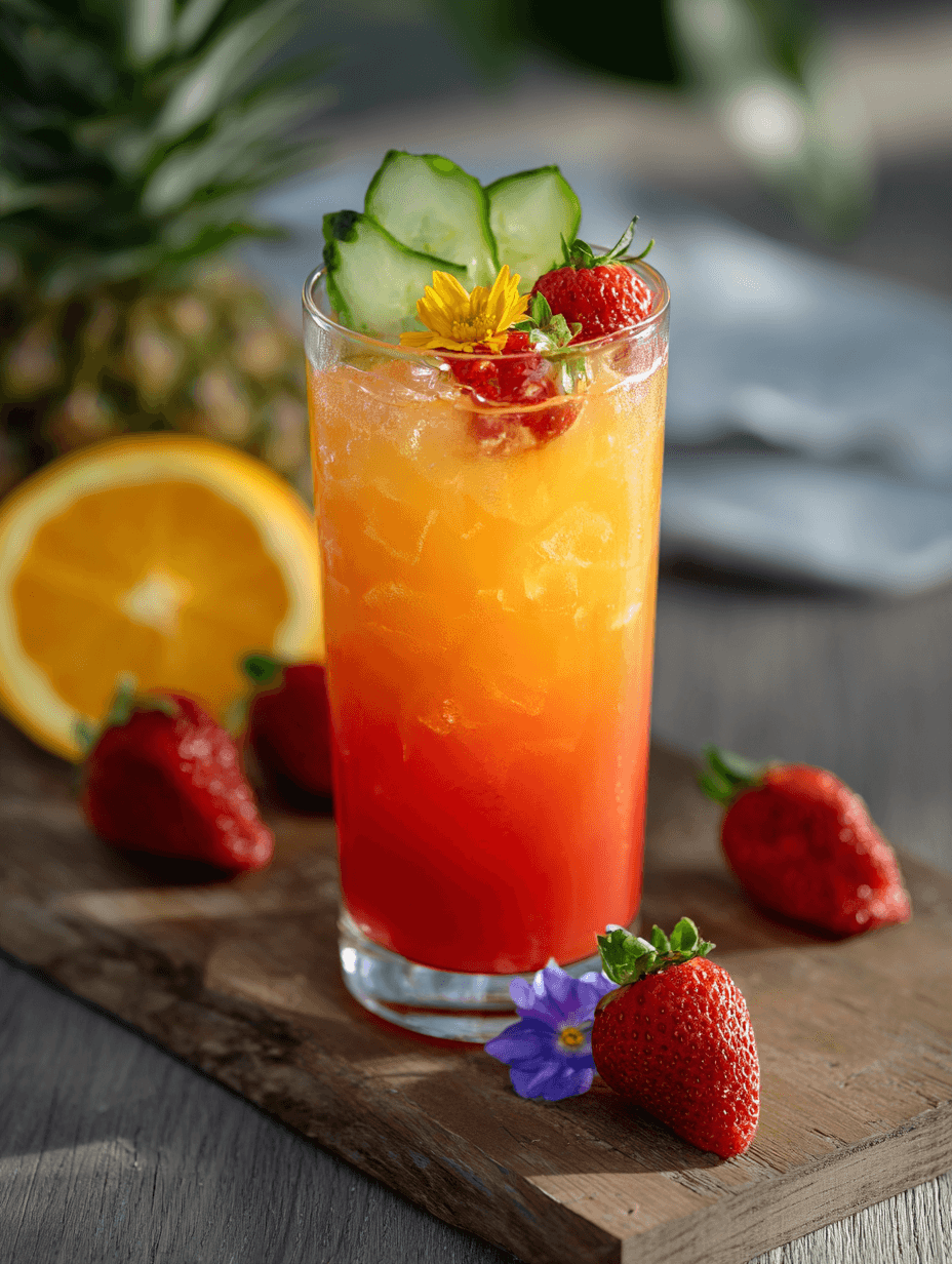 Refreshing Sunrise Mocktail