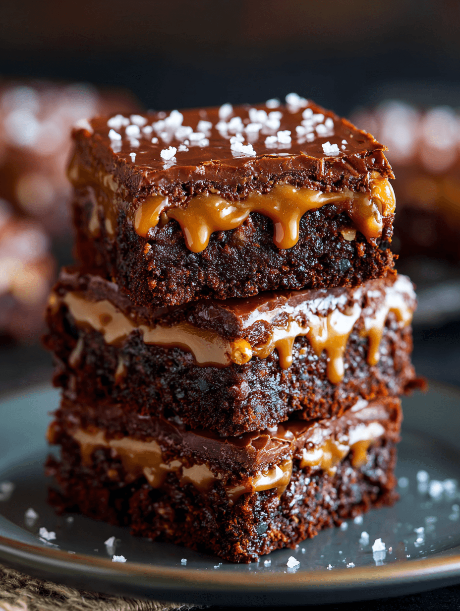 Salted Caramel Pretzel Brownie