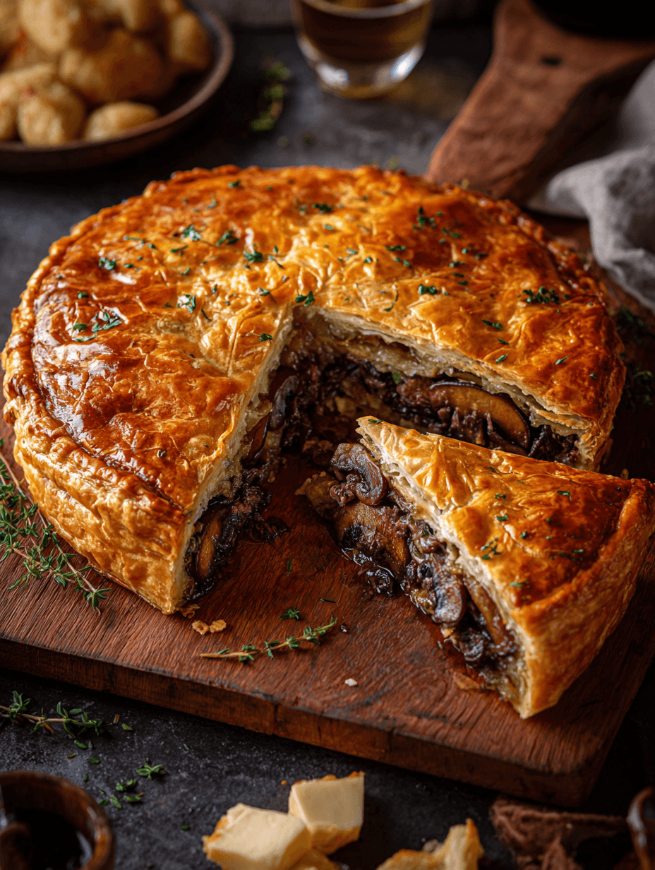 Savory Mushroom Beef Pie