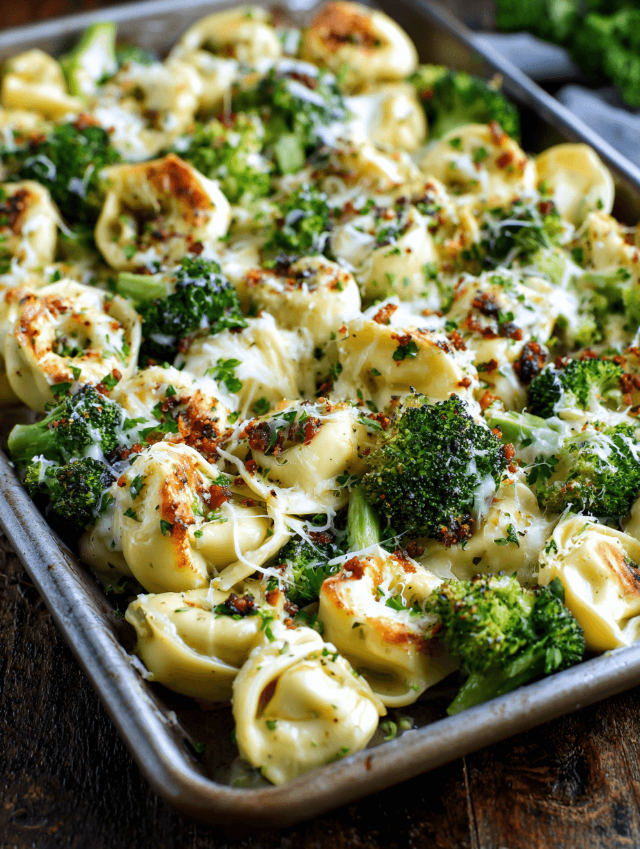 Sheet Pan Broccoli Tortellini