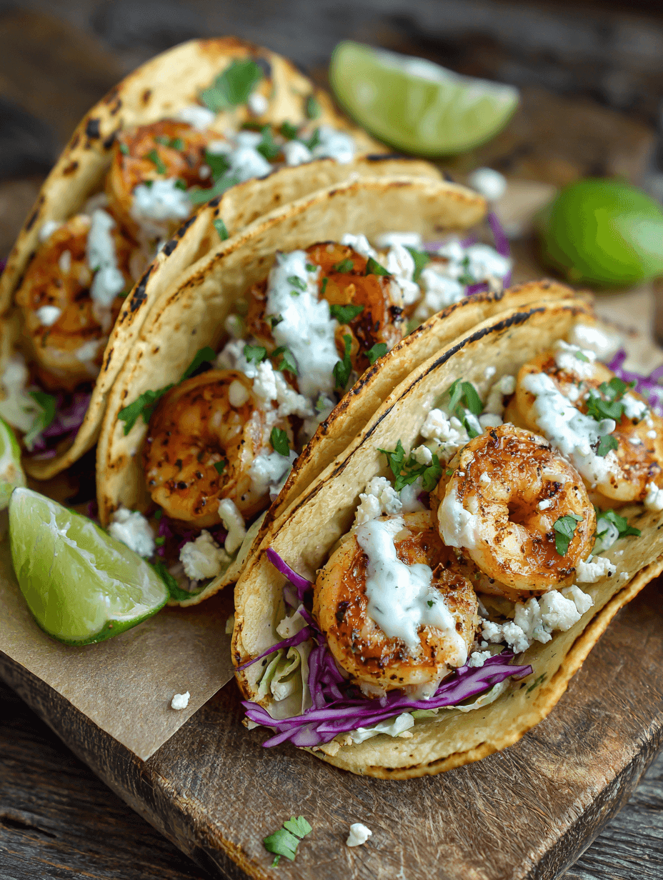 Shrimp Tacos With Lime Crema Recipe