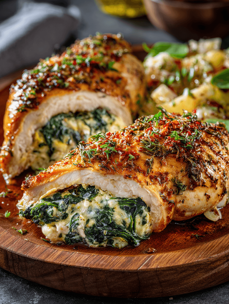 Spinach Stuffed Chicken Breast Recipe