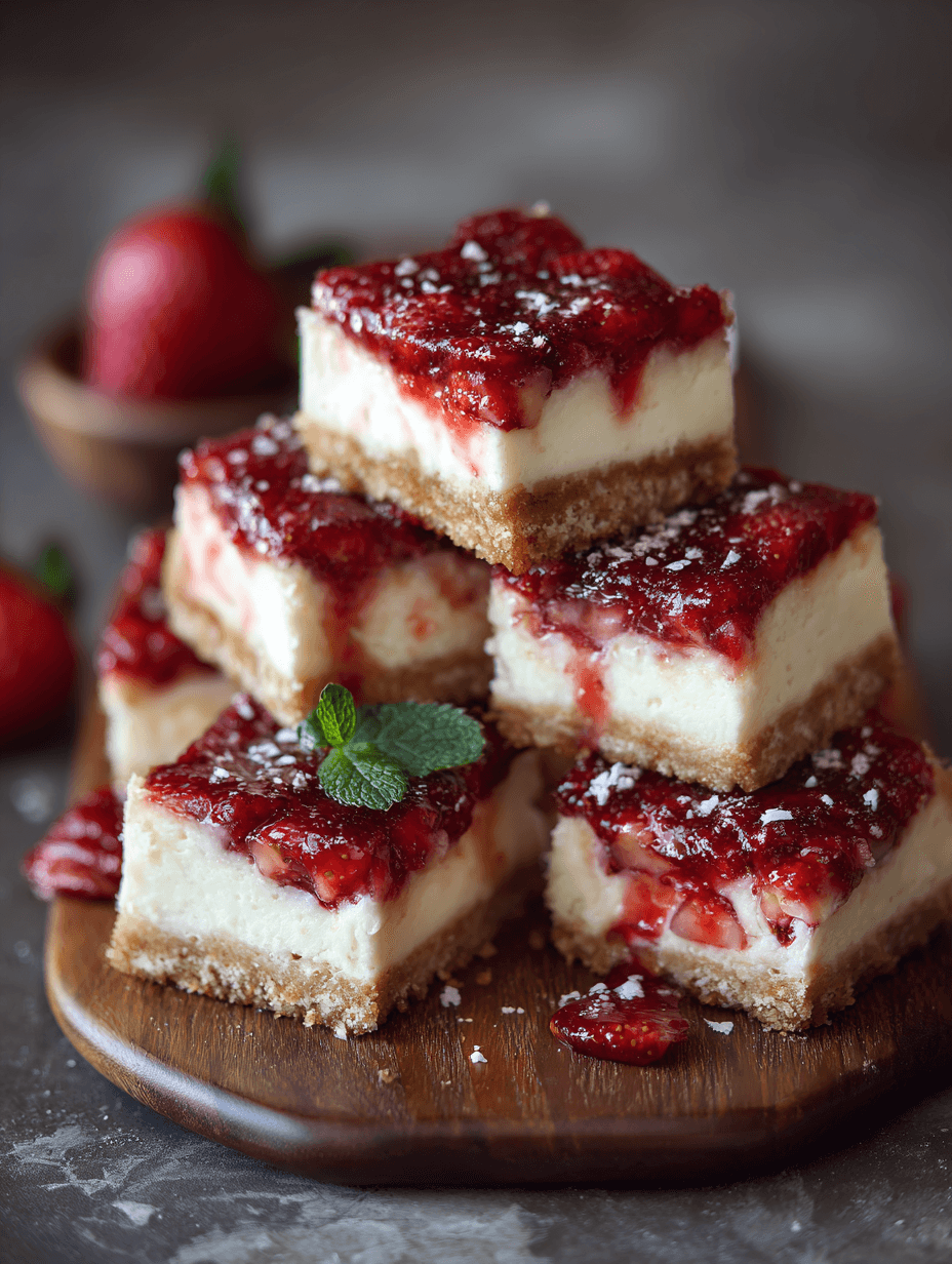 Strawberry Cheesecake Bars Recipe