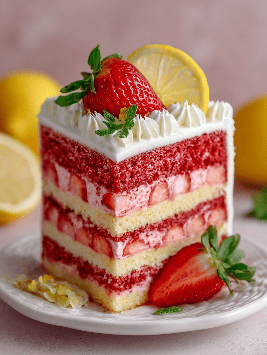 Strawberry Lemonade Cake Recipe