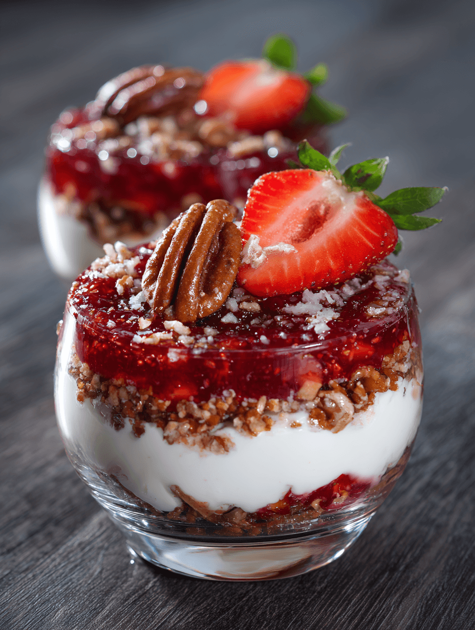 Strawberry Pecan Pretzel Salad
