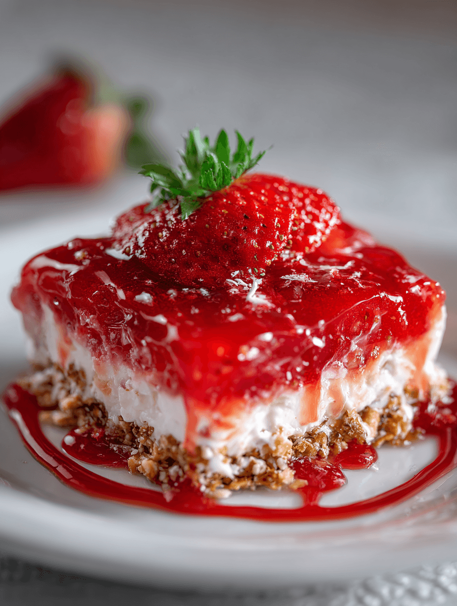Strawberry Pretzel Jello Salad