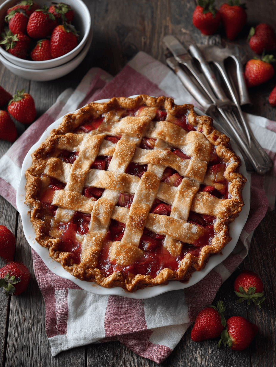 Strawberry Rhubarb Pie Recipe