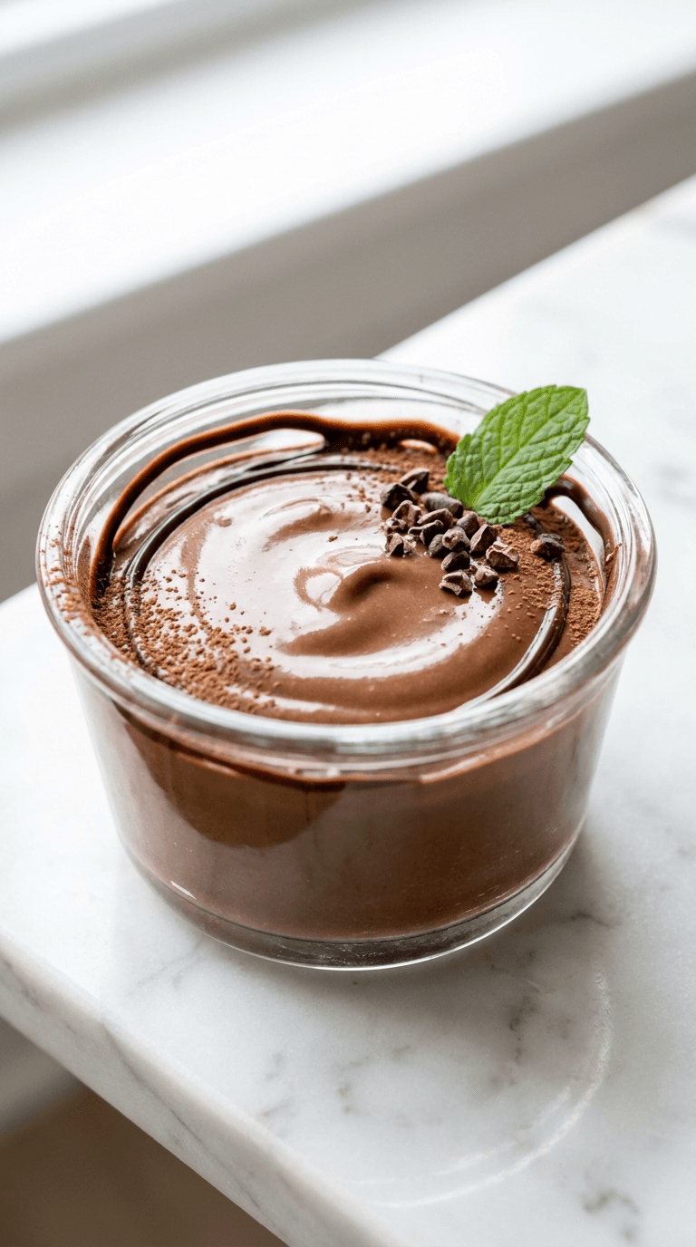 Sugar Free Chocolate Avocado Mousse