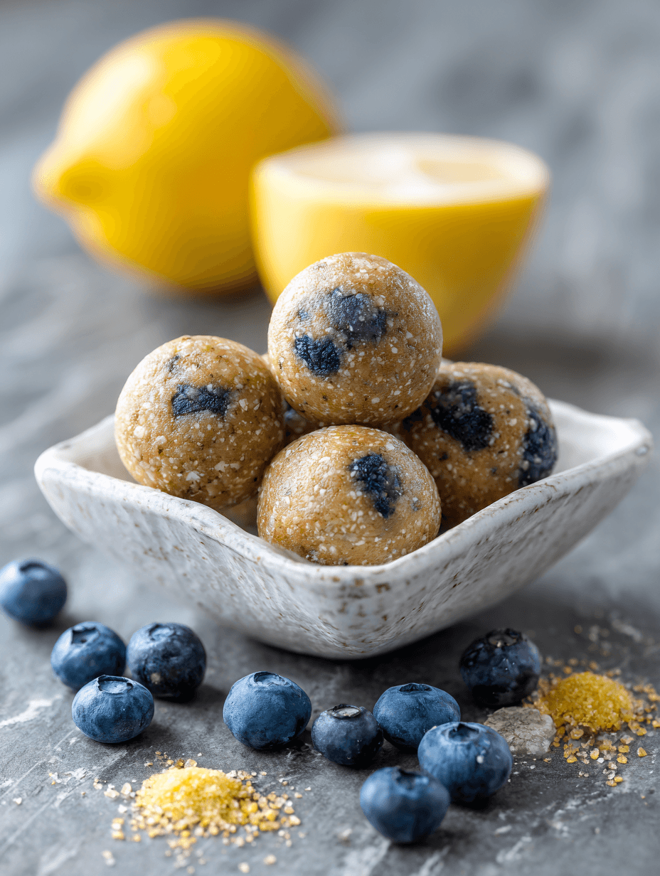 Sweet Lemon Blueberry Protein Bites