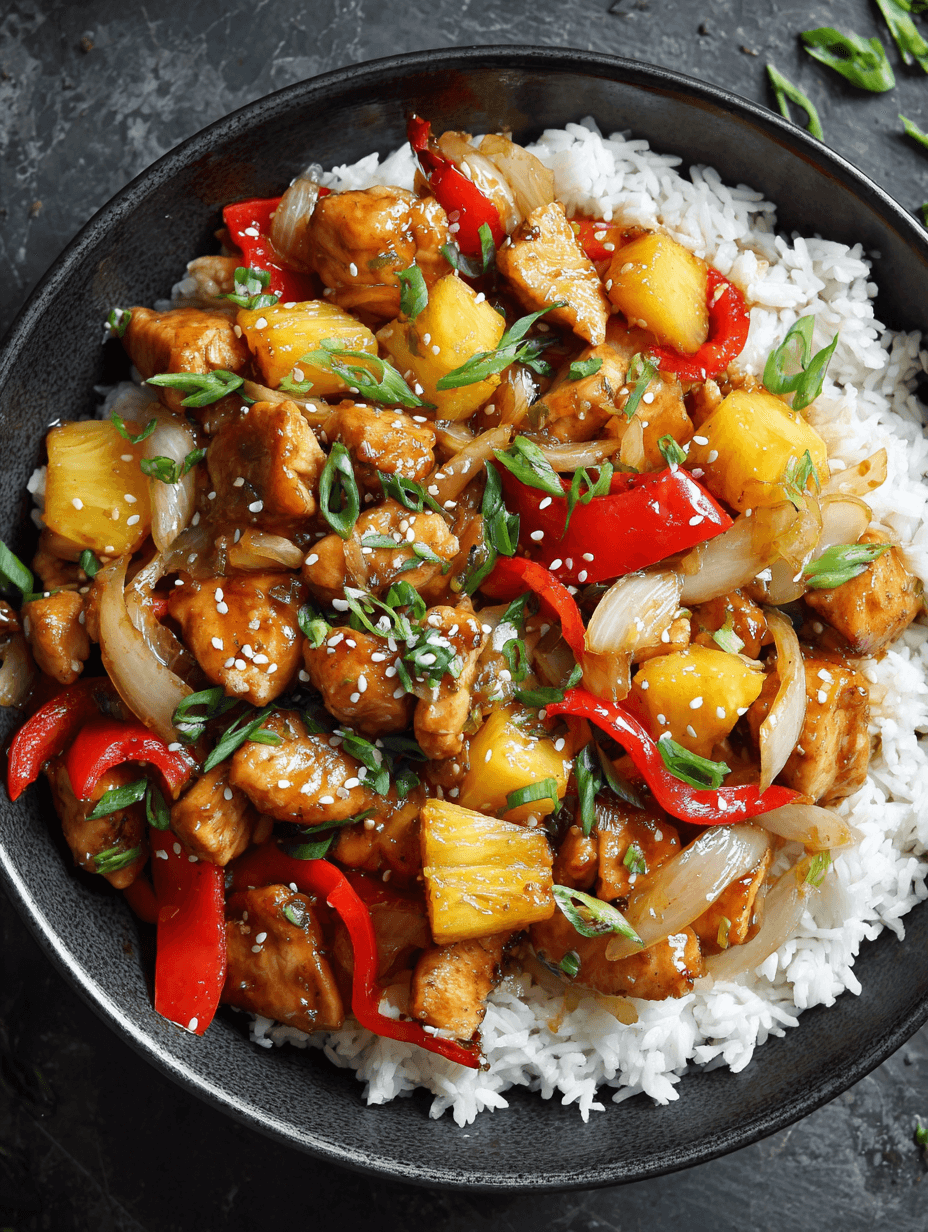 Sweet Pineapple Chicken Stir Fry