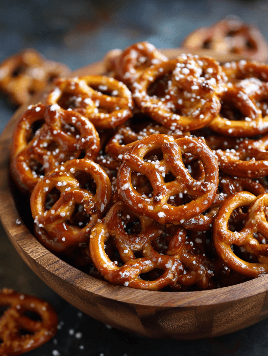 Sweet & Salty Maple Glazed Pretzels