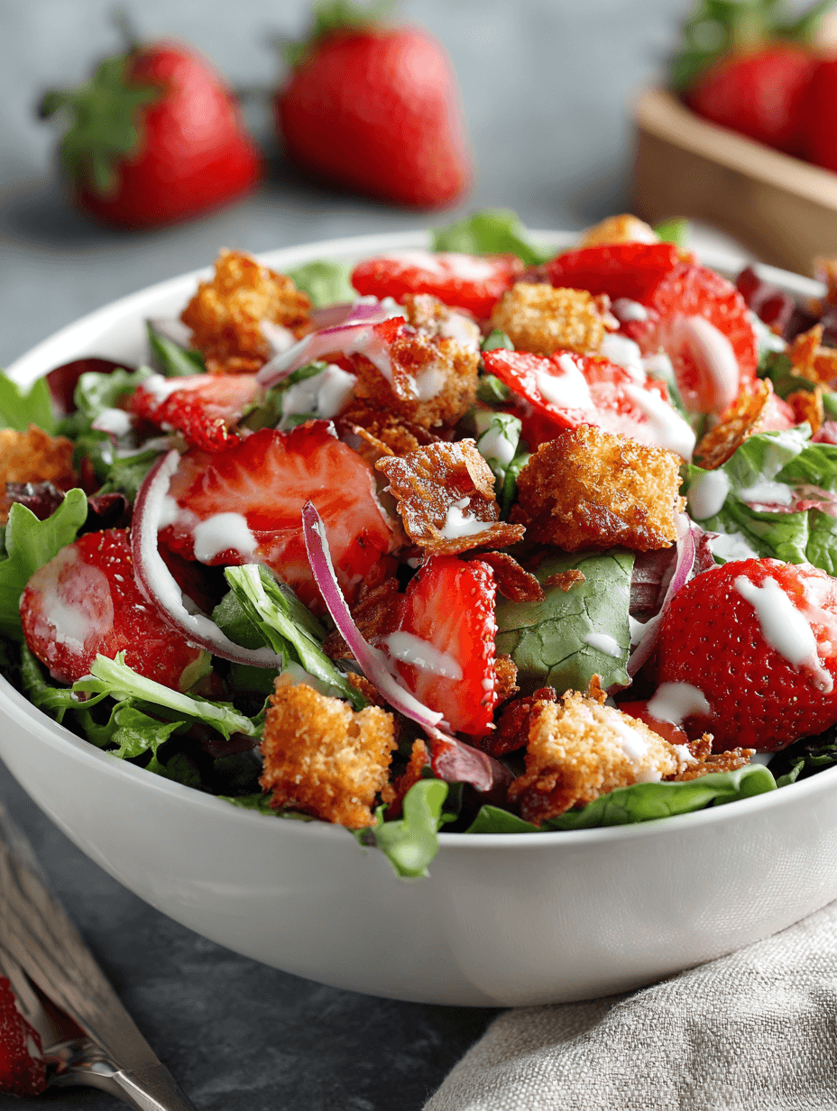 Sweet Strawberry Crunch Salad