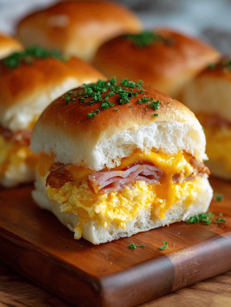 Tasty Hawaiian Roll Breakfast Sandwiches