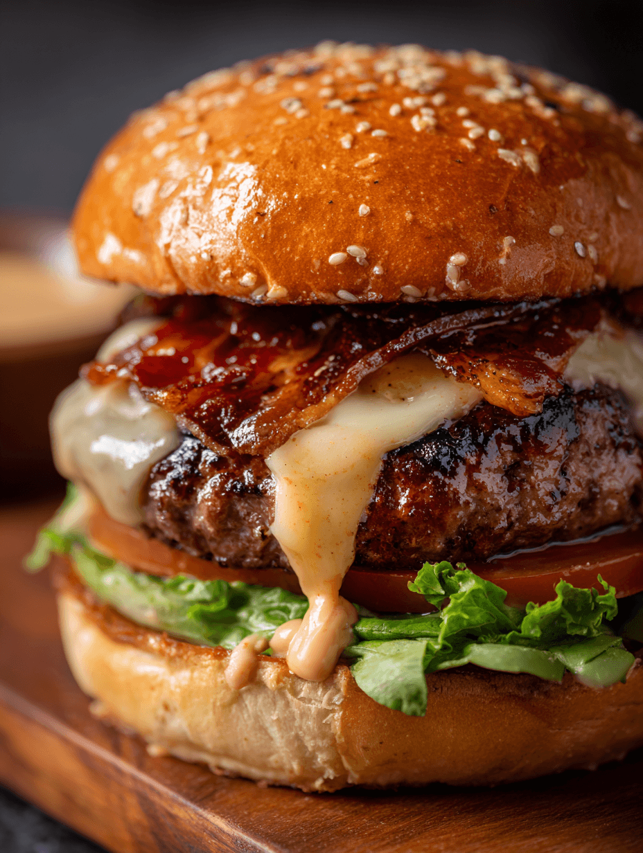 Ultimate Gouda Juicy Lucy Burger