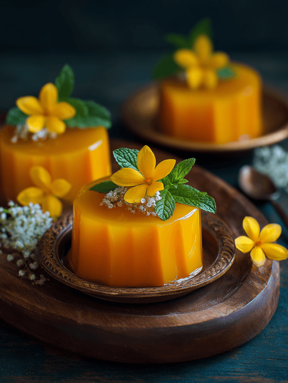 Vegan Mango Agar Jelly