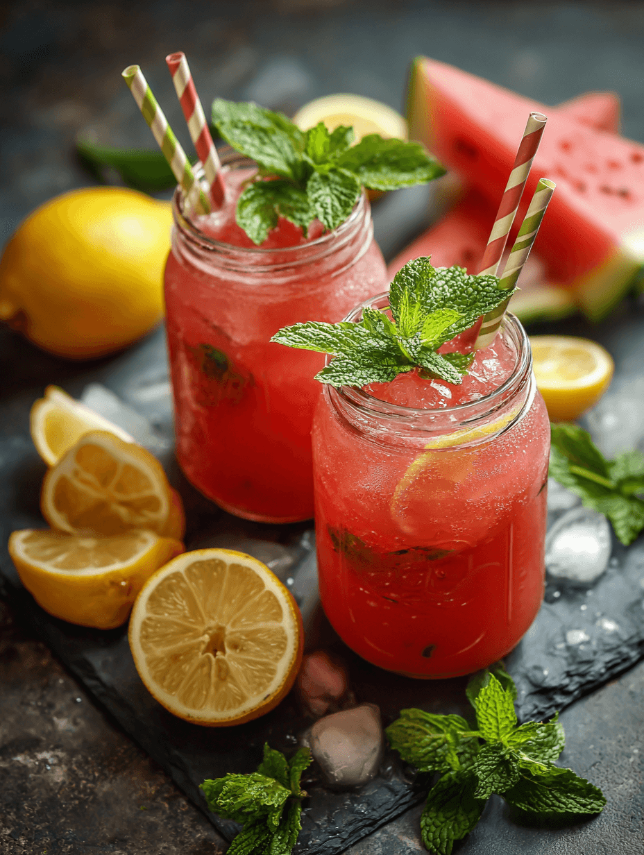 Watermelon Mint Lemonade Recipe