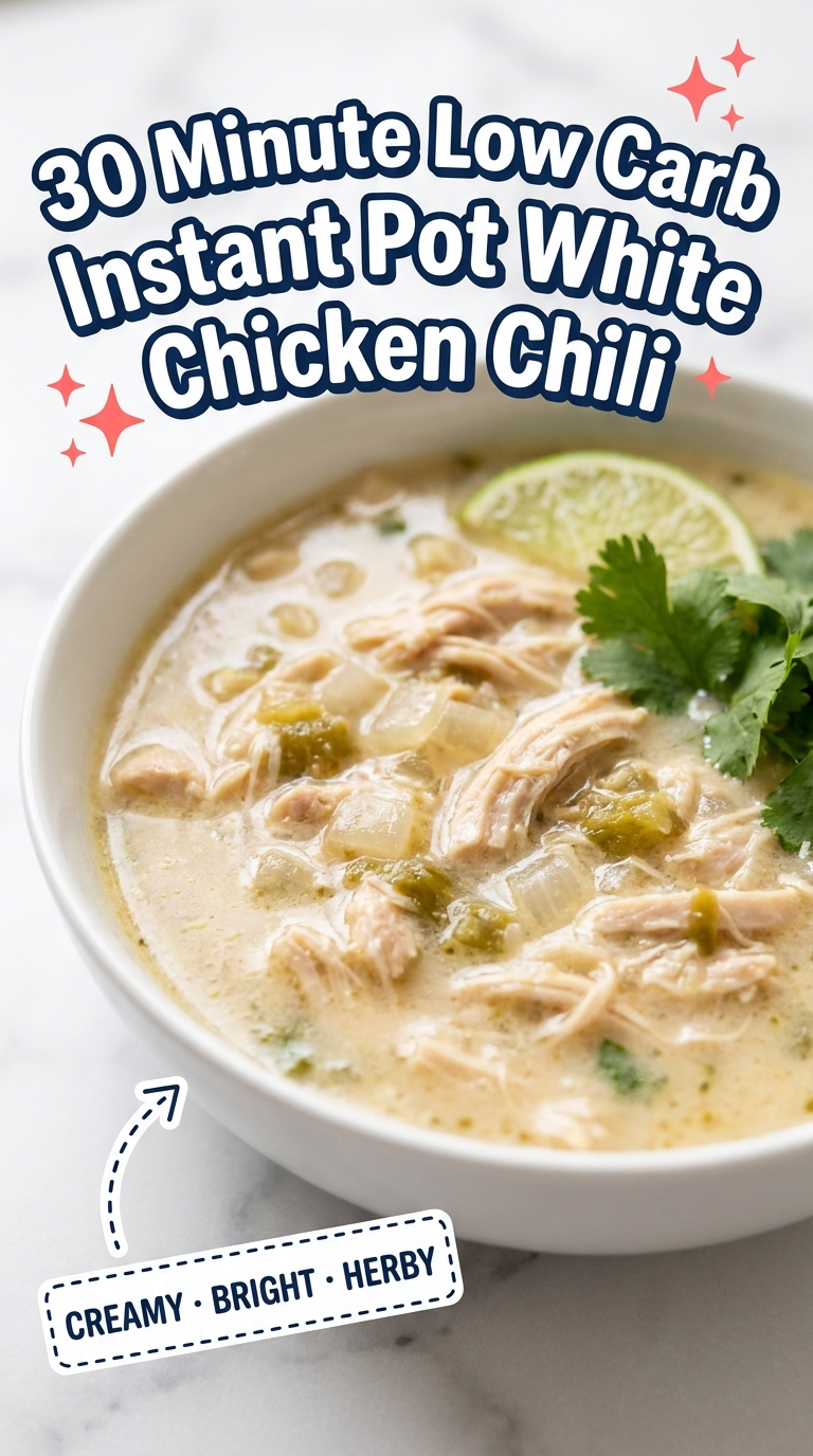 30 minute low carb instant pot white chicken chili