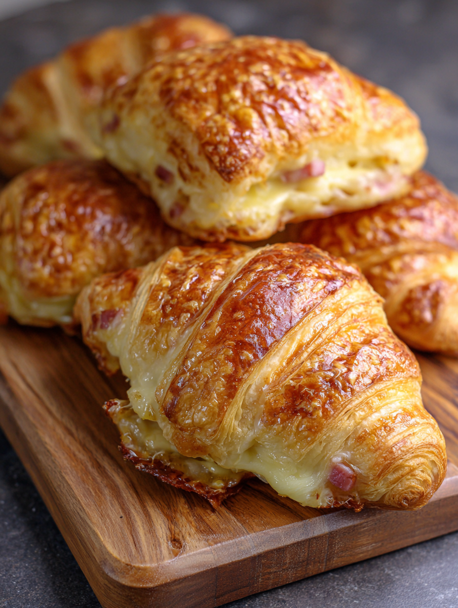 Air Fryer Ham Cheese Croissants Recipe