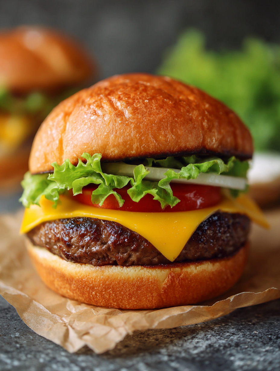 Air Fryer Hamburgers