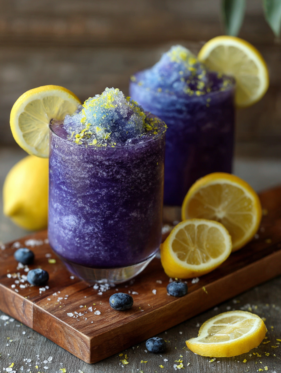 Blueberry Lemon Drop Slushies
