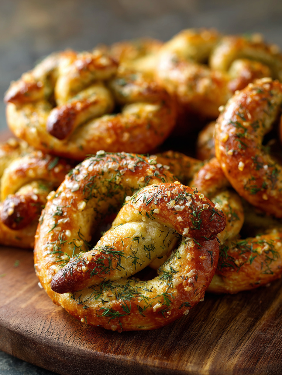 Buttery Garlic Dill Ranch Pretzels