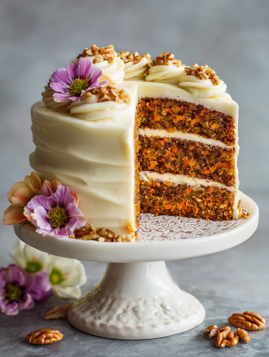Carrot Cake With Cream Cheese Frosting Recipe