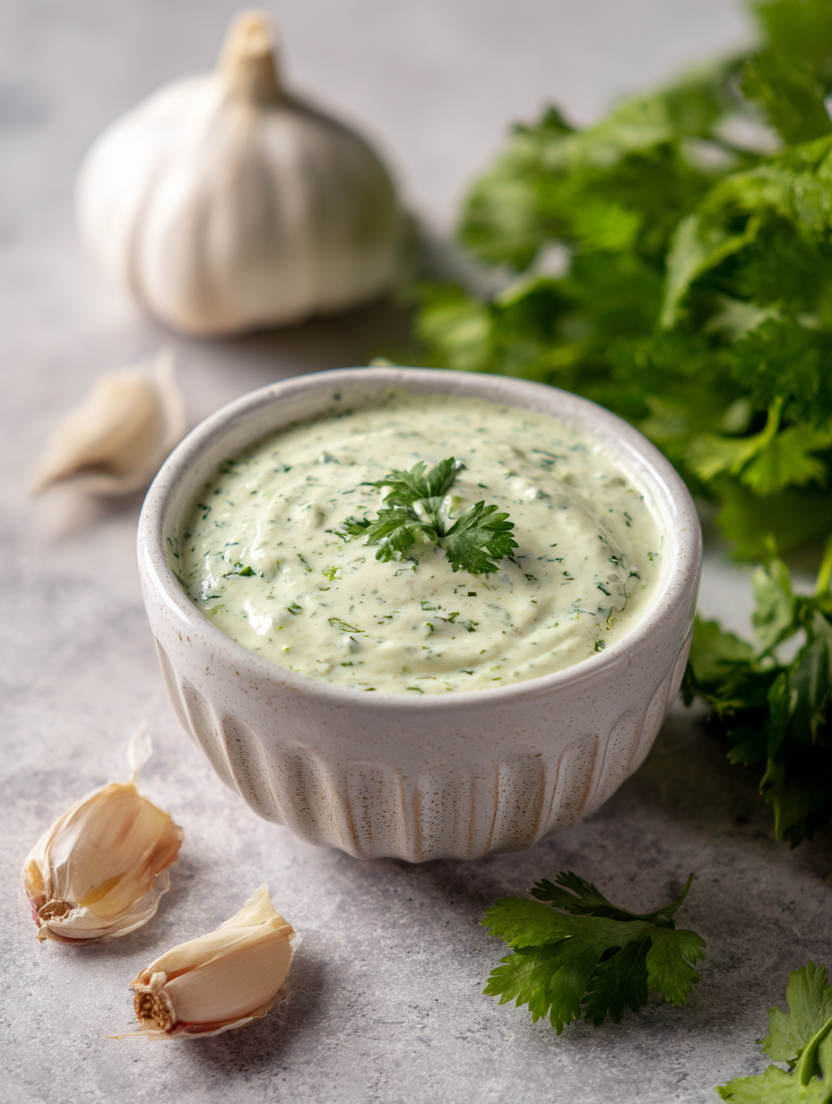 Creamy Cilantro Garlic Sauce
