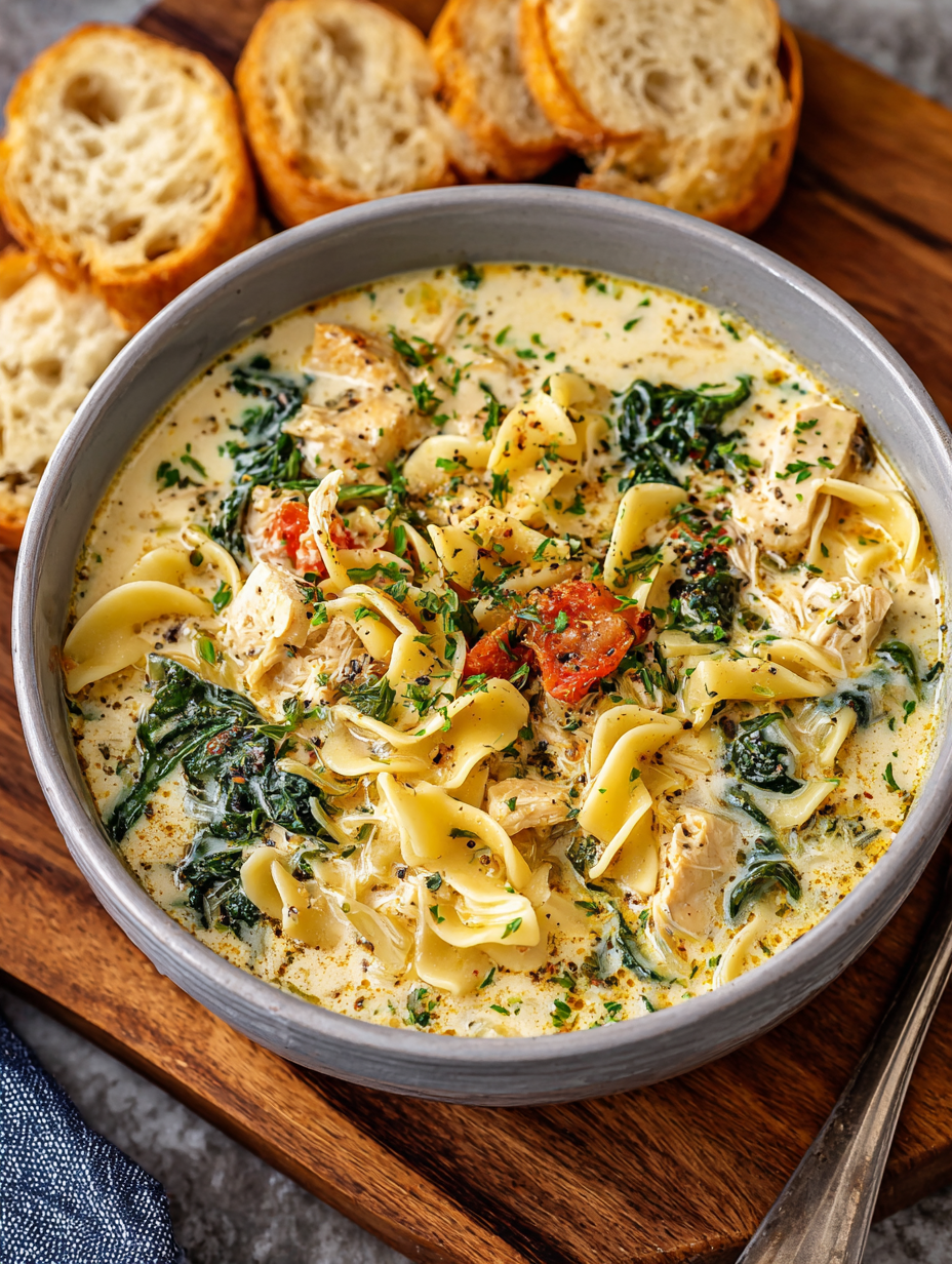 Creamy Crack Chicken Noodle Soup