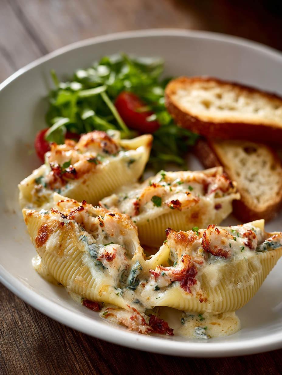 Creamy Seafood Stuffed Shells Recipe