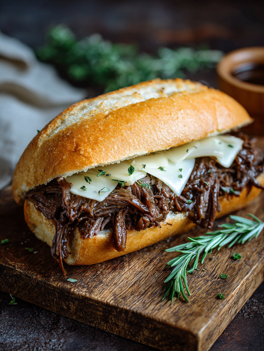 Crockpot French Dip Sandwiches