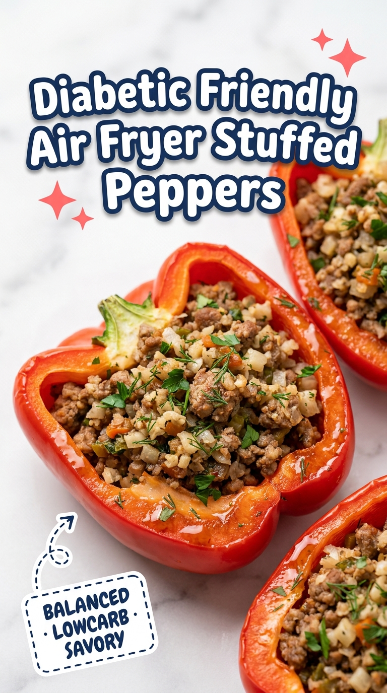 diabetic friendly air fryer stuffed peppers
