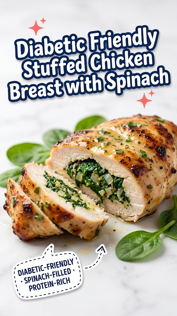 diabetic friendly spinach stuffed chicken breast