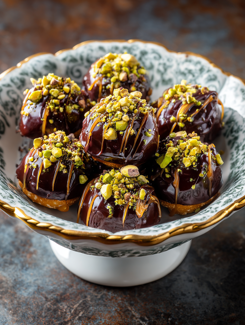 Dubai Chocolate Caramel Pistachio Pretzel Bites Recipe