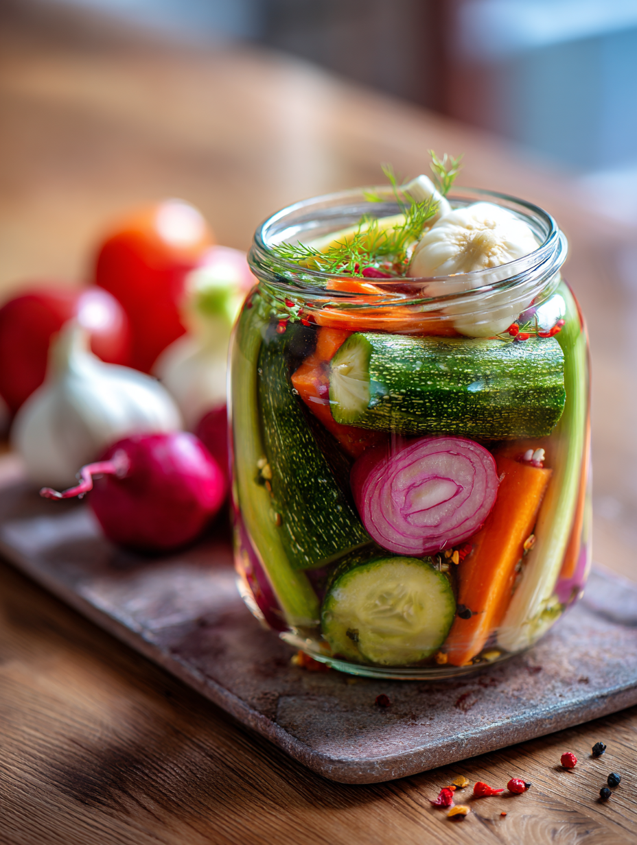 Easy Fridge Pickled Vegetables