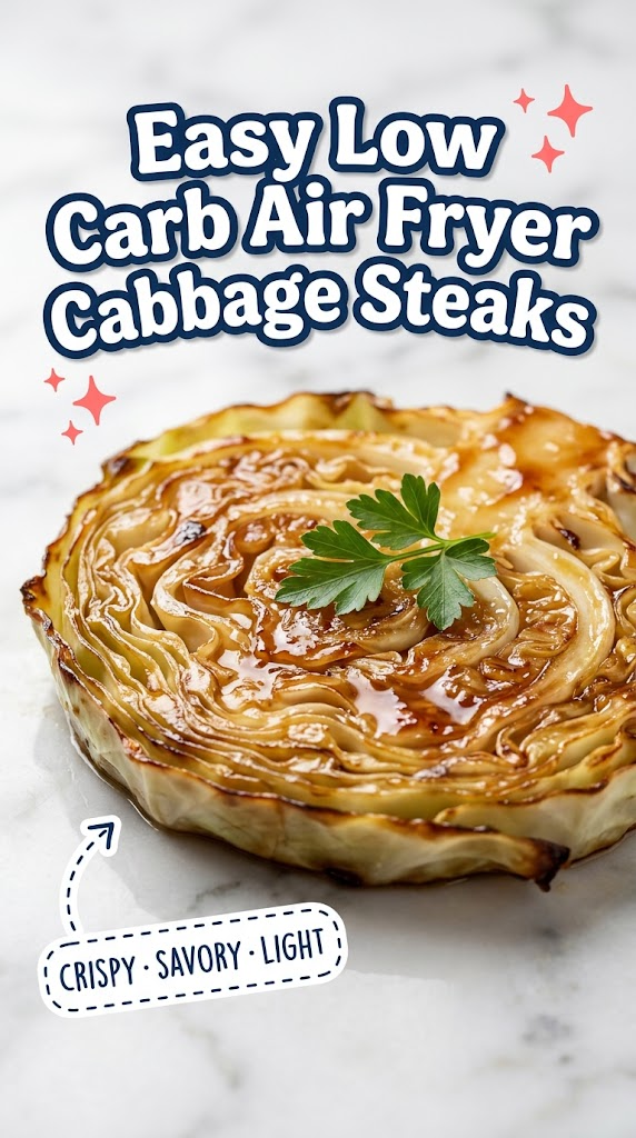 easy low carb air fryer cabbage steaks