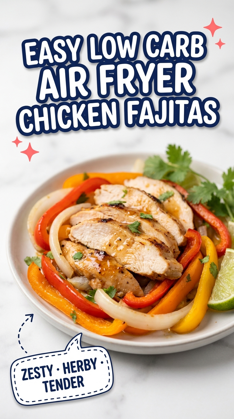easy low carb air fryer chicken fajitas