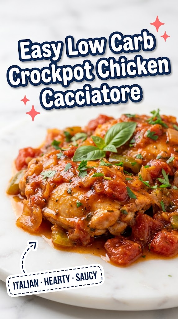 easy low carb crockpot chicken cacciatore