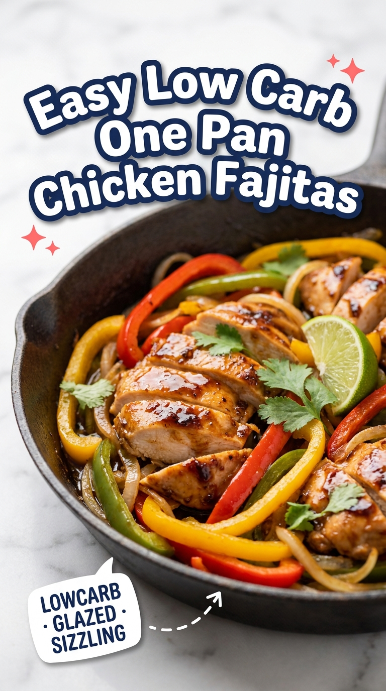 easy low carb one pan chicken fajitas