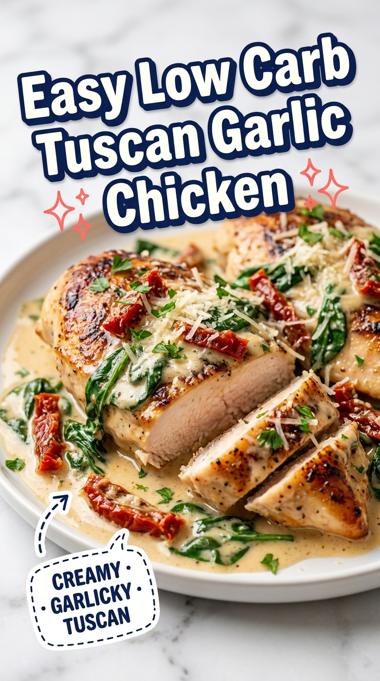 easy low carb tuscan garlic chicken