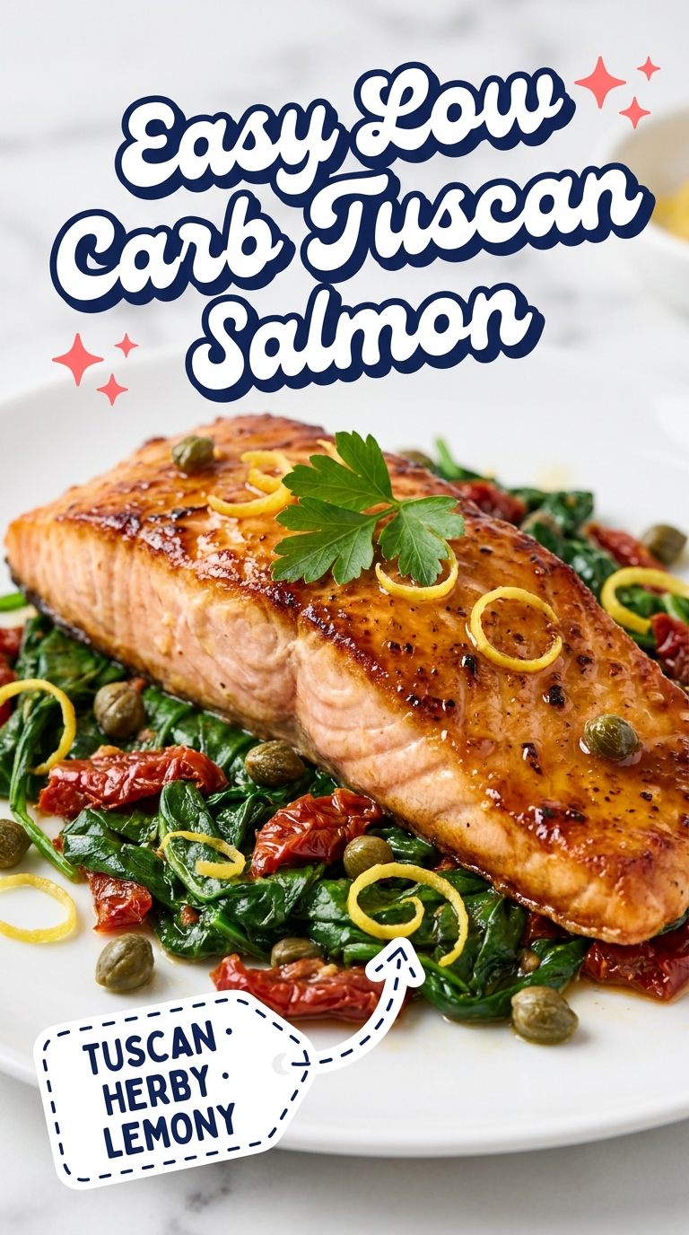 easy low carb tuscan salmon