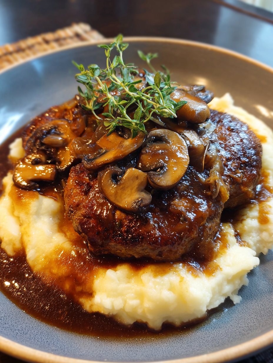 Easy Slow Cooker Salisbury Steaks Recipe