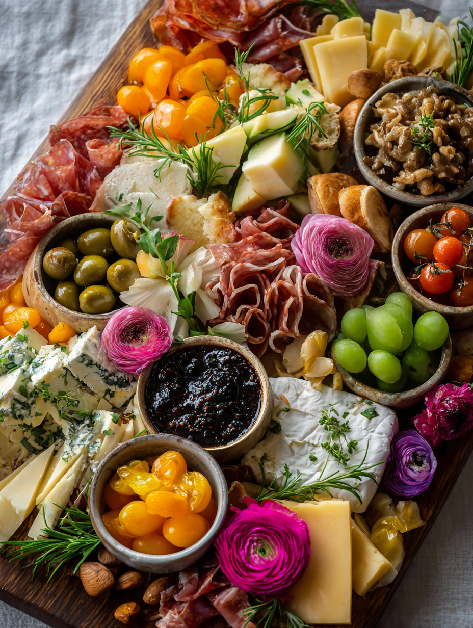 Floral Charcuterie Board Ideas