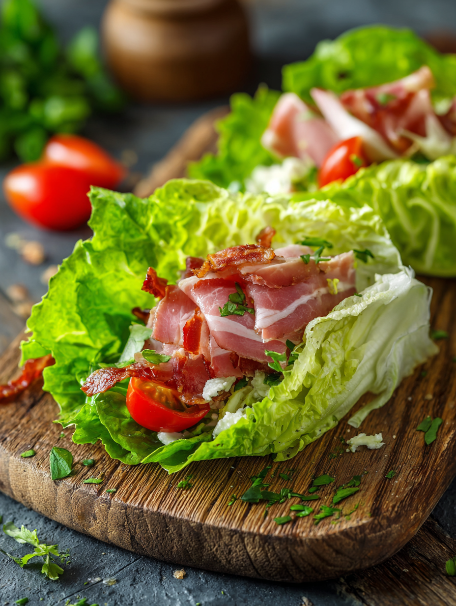 Fresh Keto Turkey Club Lettuce Wraps