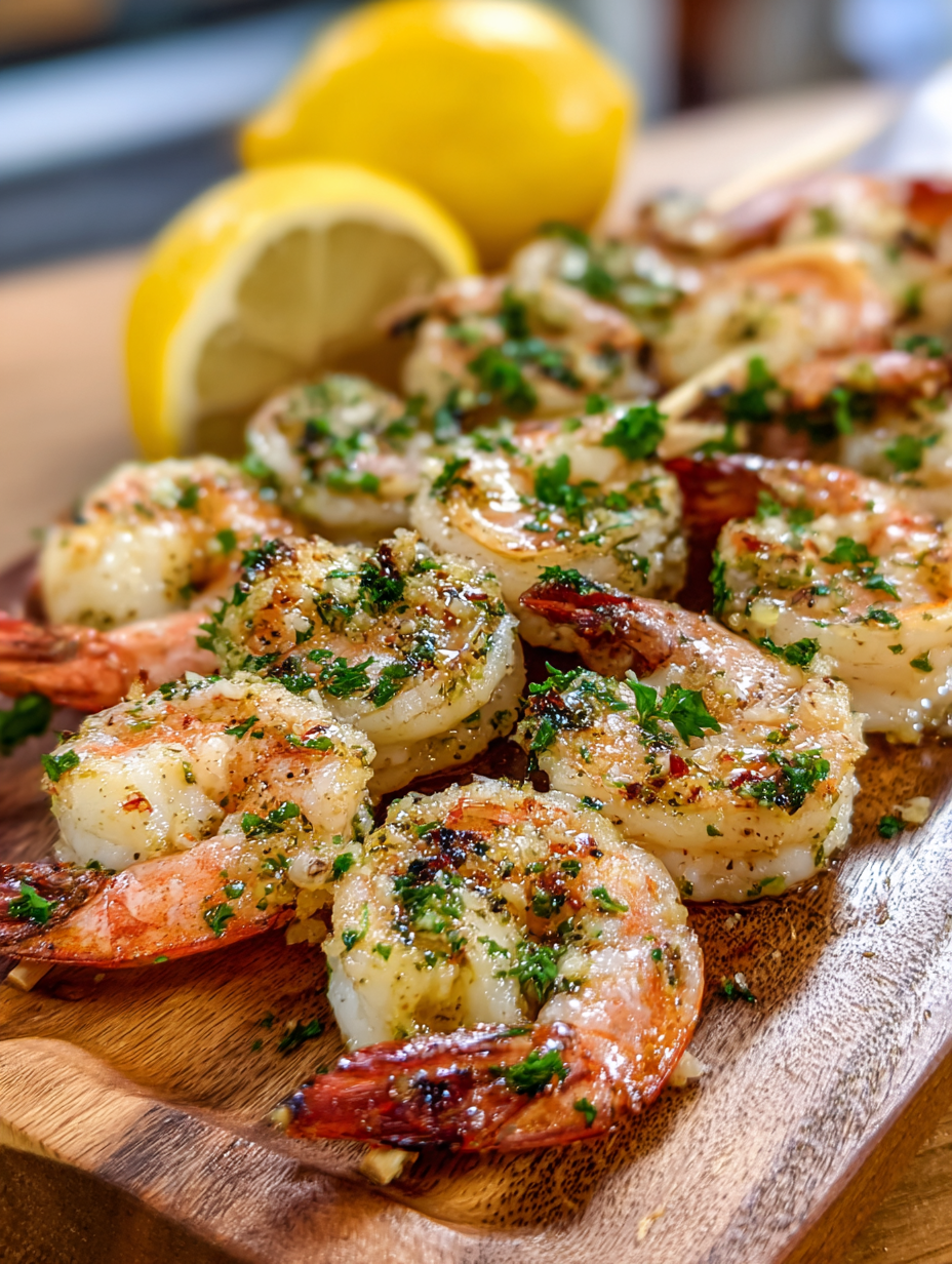 Garlic Butter Shrimp Skewers Recipe