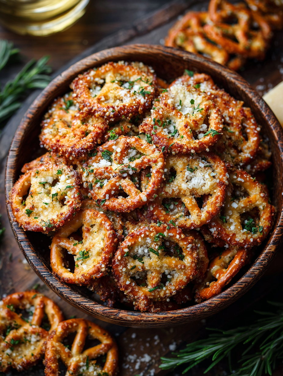 Garlic Parmesan Pretzel Chips Recipe