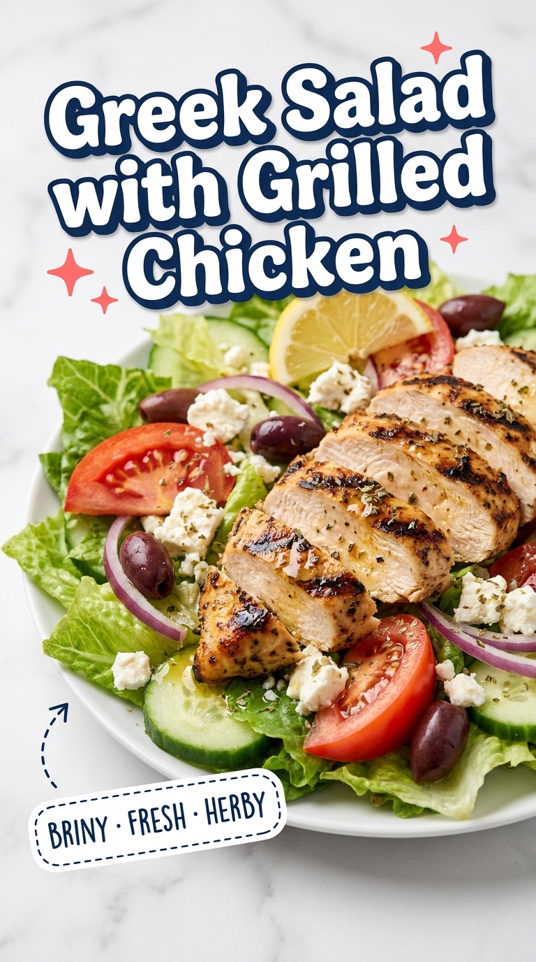 greek salad with chicken