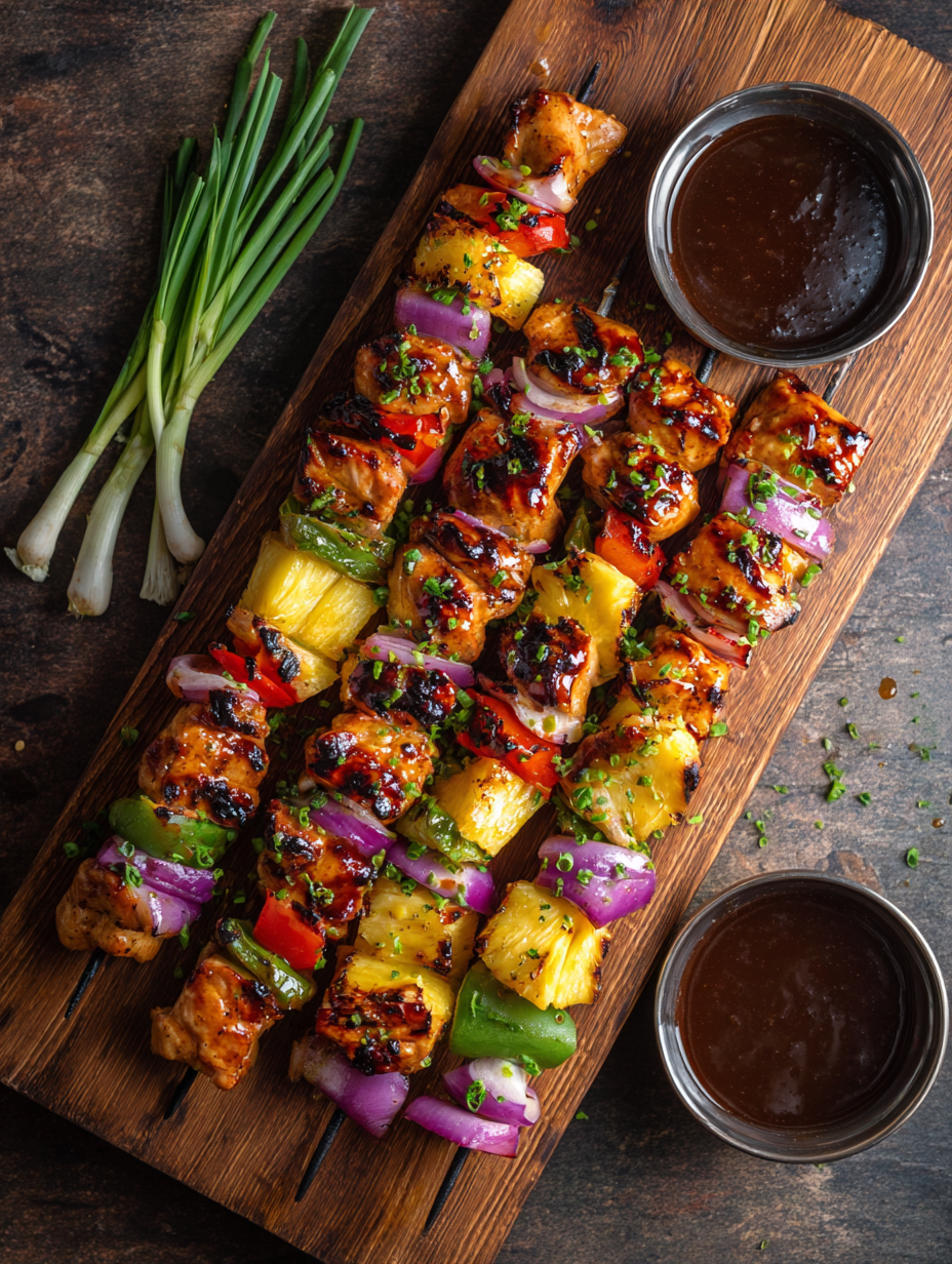 Grilled Hawaiian Chicken Skewers Recipe