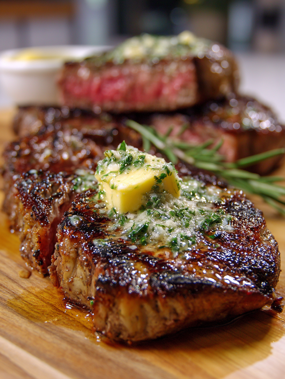 Grilled Steak With Garlic Butter Recipe